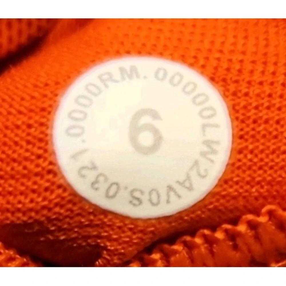 Lululemon Energy Long Line Wireless Bra Color Orange Soda  Size 6